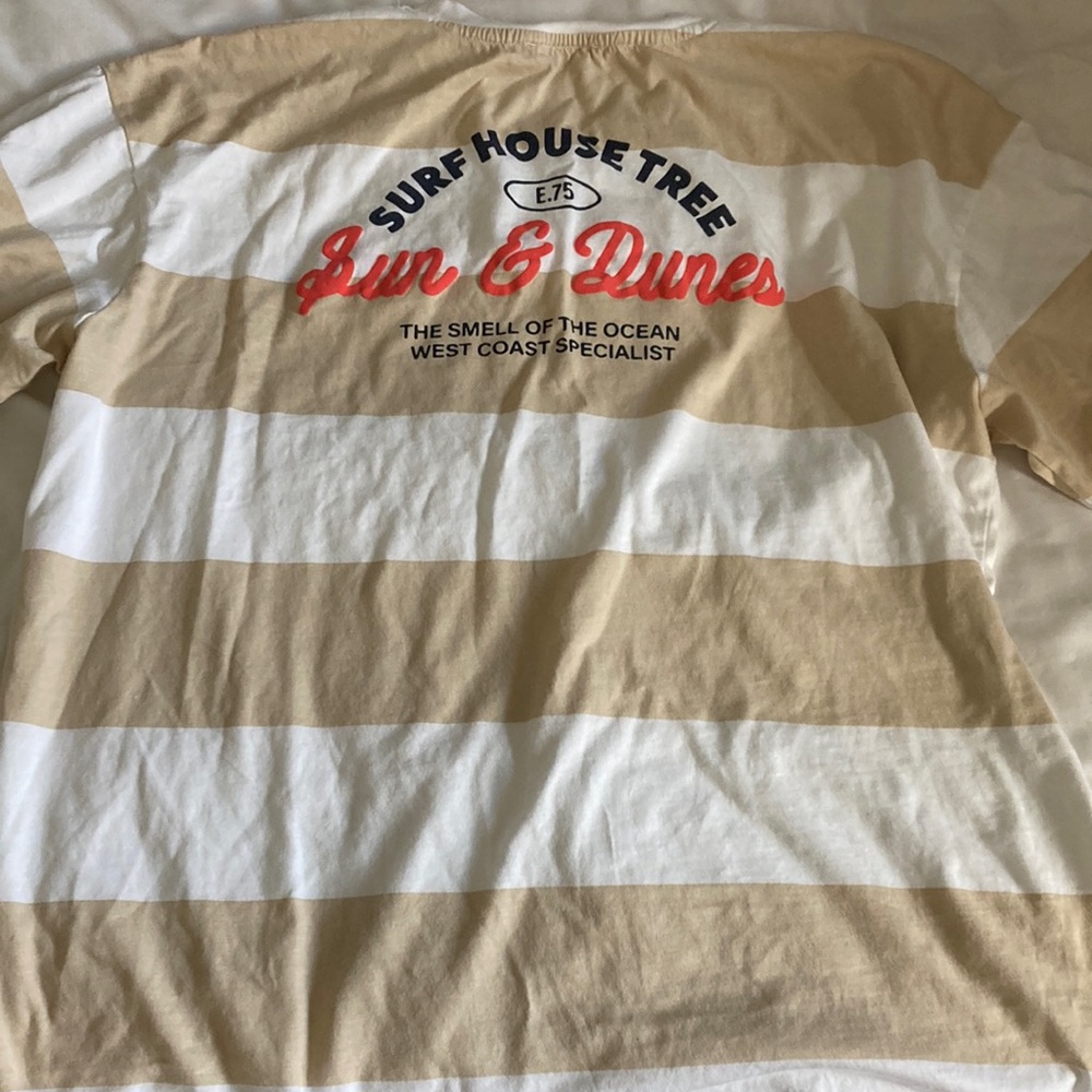 White and Cream ZARA short sleeve shirt